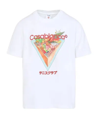 Casablanca Tennis Club Icon T-shirt In White