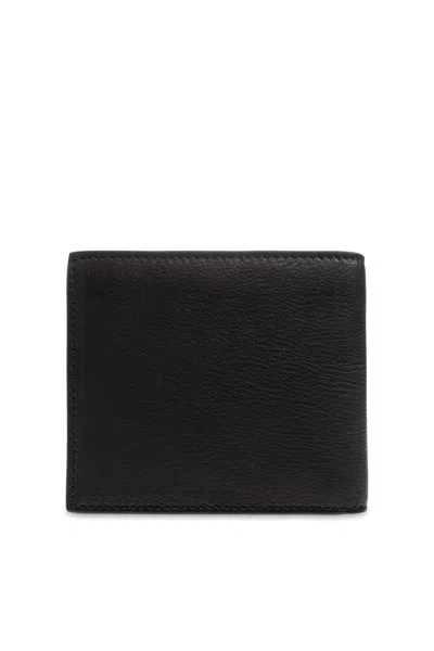 Dsquared2 Embossed Logo Leather Wallet In Black