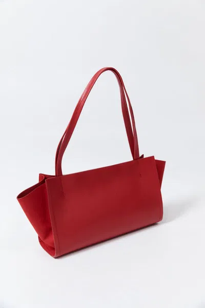 St Agni Slim Wonton Tote In Red