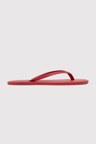 St Agni Leather Flip Flops In Red