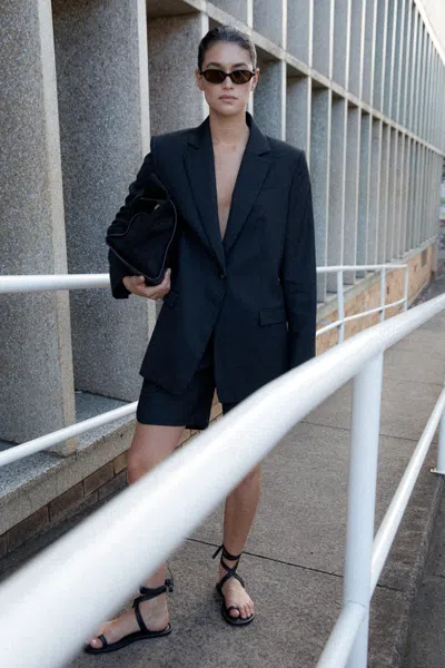 St Agni Lace-up Leather Sandals In Brown