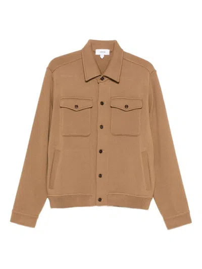 Lardini Buttoned Flap-pocket Jacket In Brown