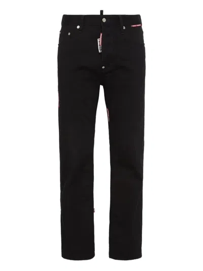 Dsquared2 Dsquared Black Denim Dsquared X Magliano Protesta 642 Jeans In Black
