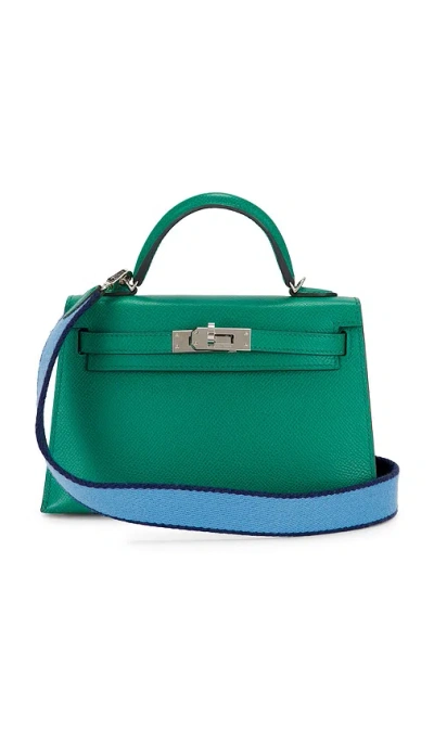 Fwrd Renew Hermes Epsom Kelly 20 Amazone Handbag In Green