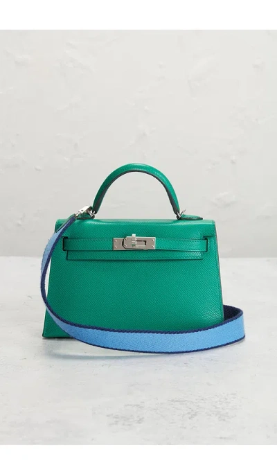 Fwrd Renew Hermes Epsom Kelly 20 Amazone Handbag In Green
