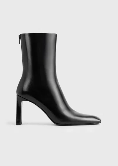 Totême Toteme 80 Glossed Leather Mid-calf Boots In Multi