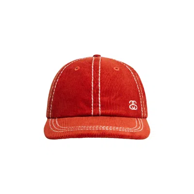 Pre-owned Stussy Low Profile Ss-link Stitched Strapback 'rust' | Red | Men's Size Onesize