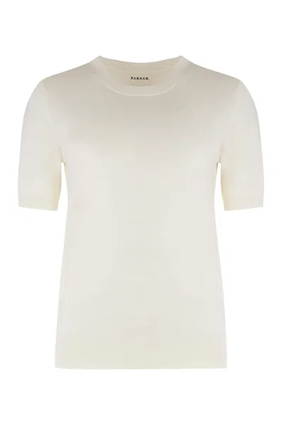 P.a.r.o.s.h Parosh Linfa Short Sleeve Sweater In Neutral