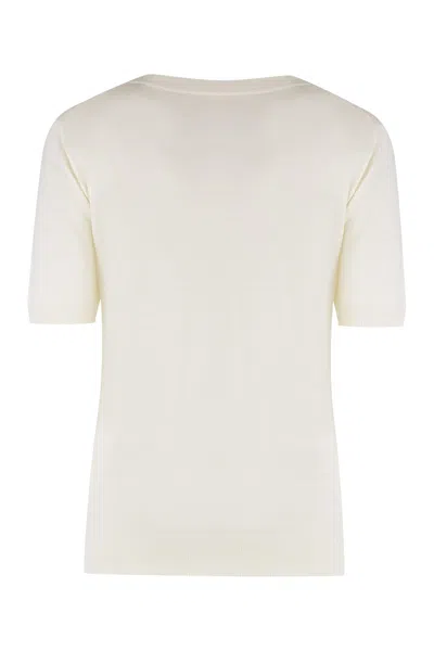 P.a.r.o.s.h Parosh Linfa Short Sleeve Sweater In Neutral