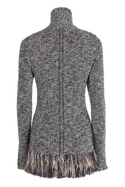 Rabanne Full-zip Cotton Cardigan In Gray