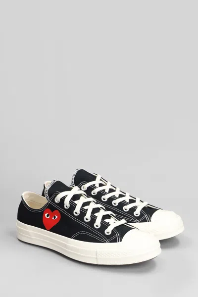Comme Des Garçons Play Chuck 70 Low-top Sneakers  X Converse In Black