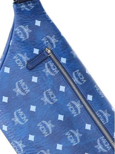 Mcm Belt Bags With Adjustable Strap And Front Pocket In Blue