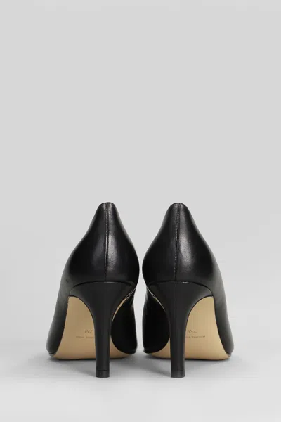 Michael Kors Lena In Black Leather Decollete In Black