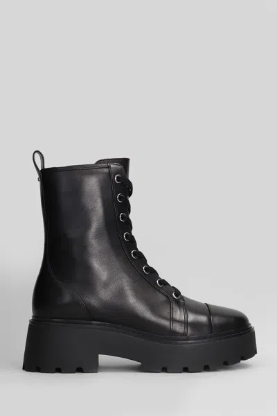 Michael Kors Blake Black Combat Boot In Black