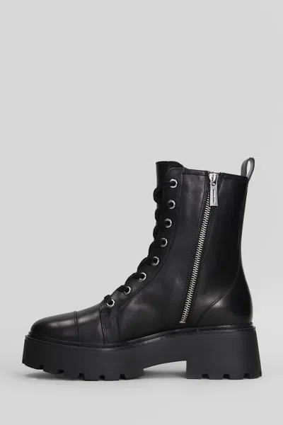 Michael Kors Blake Black Combat Boot In Black