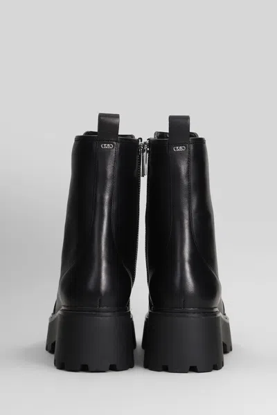 Michael Kors Blake Black Combat Boot In Black