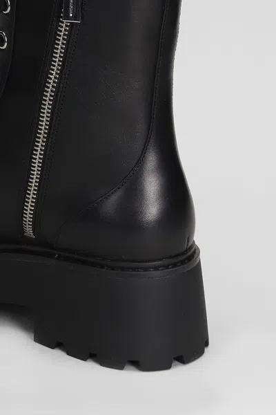 Michael Kors Blake Black Combat Boot In Black