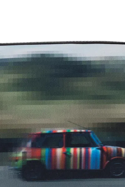 Paul Smith Graphic Car Print Leather Handle Travel Bag In Multi