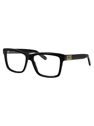 Gcds Rectangle-frame Glasses In Black