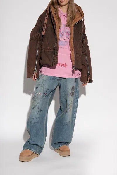 Ugg Beige Suede Ankle Boots In Brown