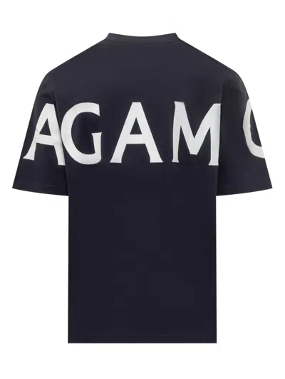 Ferragamo Logo-print Cotton T-shirt In Black