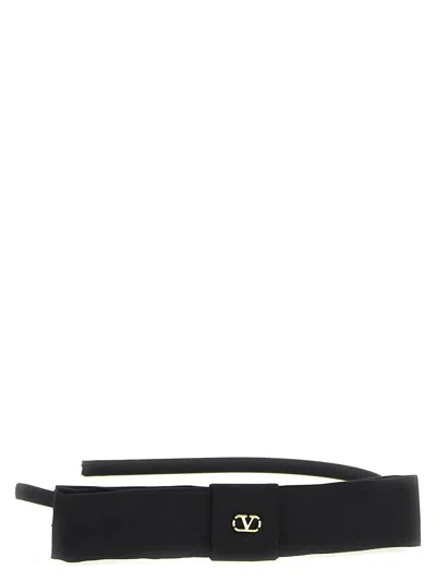 Valentino Garavani Vlogo Signature Headband In Black