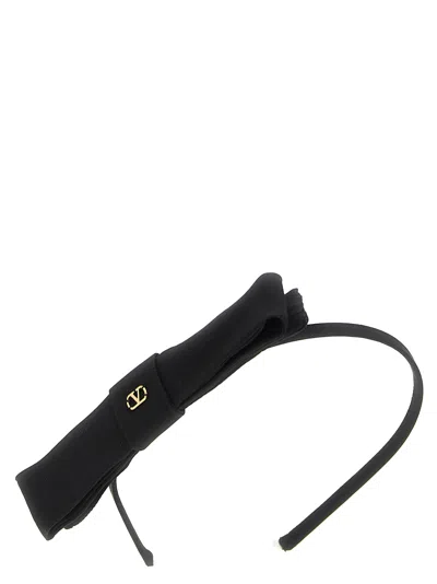 Valentino Garavani Vlogo Signature Headband In Black