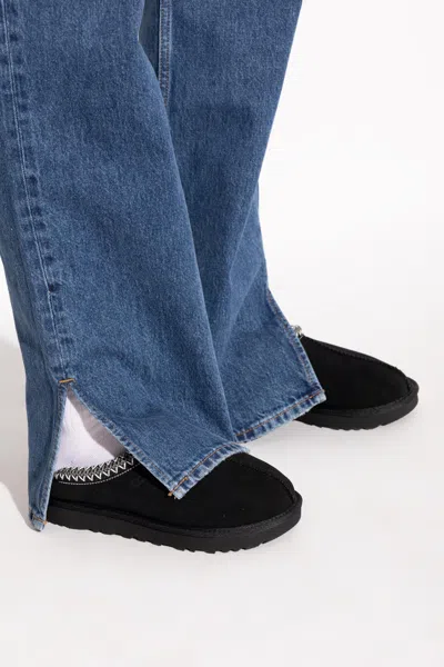 Ugg 40mm Tazz Shearling Platform Loafers In Black