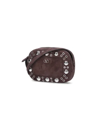 Valentino Garavani Nellcote Shoulder Bag In Brown
