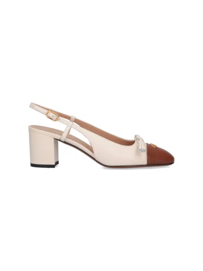 Valentino Slingback Valet Du Roi Pumps In Butter/tobacco In Nude