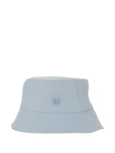 Ruslan Baginskiy Logo Cotton Bucke Hat In Light Blue