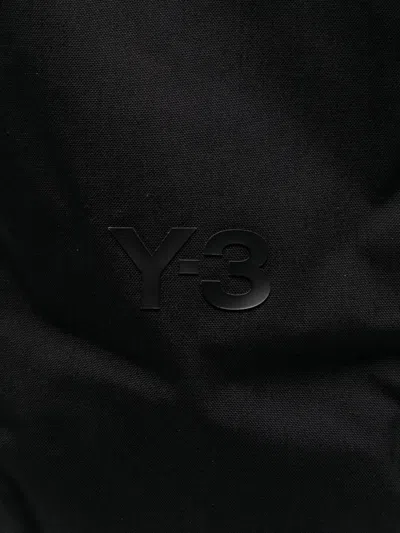 Y-3 Functional Cordura Backpack With Embossed Logo And Adjustable Features In Black