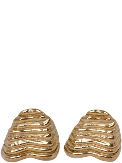 Anita Berisha Fluted Shell Earrings In Neutral