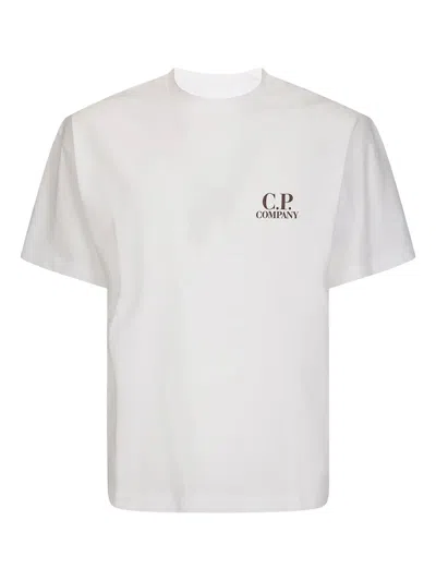 C.p. Company Logo-print Short-sleeve T-shirt In White