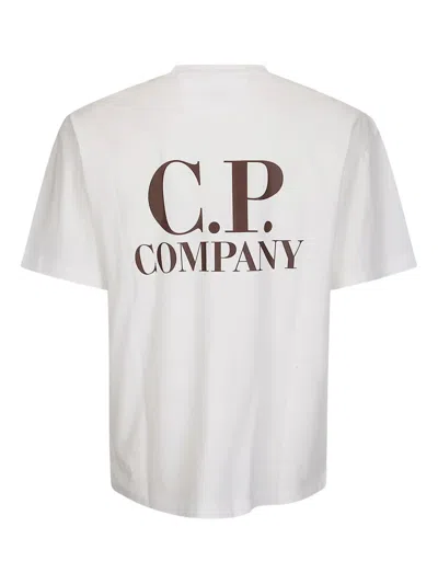 C.p. Company Logo-print Short-sleeve T-shirt In White
