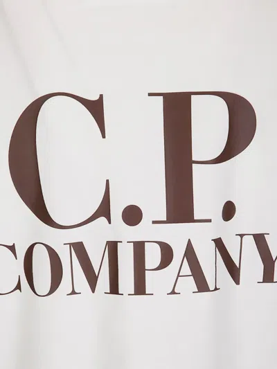 C.p. Company Logo-print Short-sleeve T-shirt In White