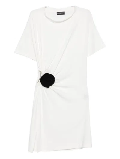 玫瑰细节迷你连衣裙