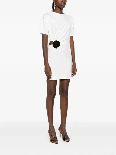 玫瑰细节迷你连衣裙