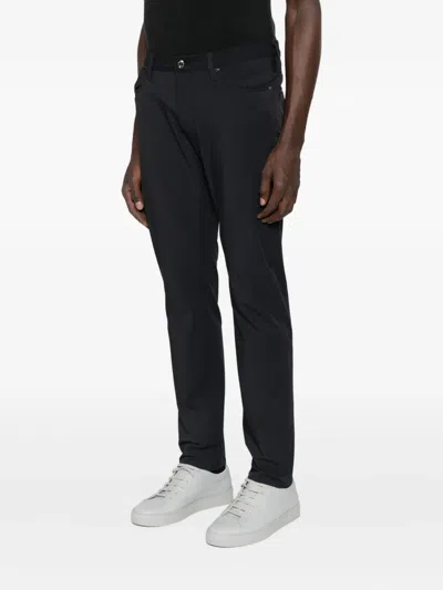 Emporio Armani Cotton Denim Trousers With Front And Back Pockets In Black