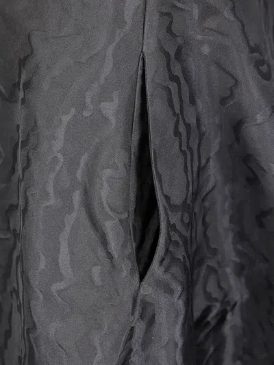 Stefano Mortari Black Flared Midi Skirt With Damask Effect In Black