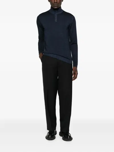 Nine In The Morning Relaxed-fit Black Trousers With Pleated Front Design In Black