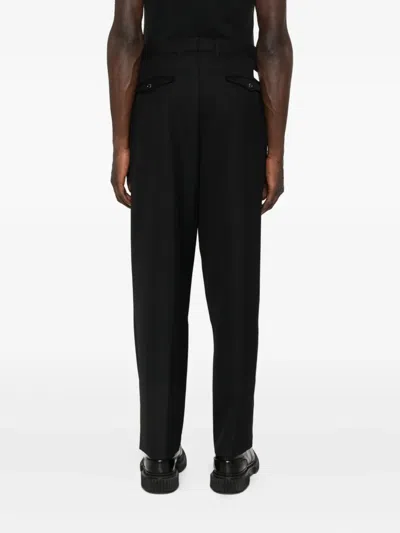 Nine In The Morning Relaxed-fit Black Trousers With Pleated Front Design In Black