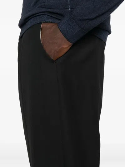 Nine In The Morning Relaxed-fit Black Trousers With Pleated Front Design In Black