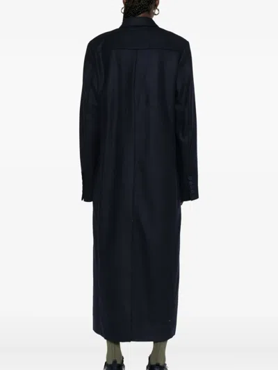 Fiorucci Wool-blend Double-breasted Coat In Blue