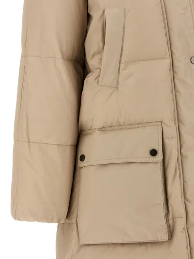 Brunello Cucinelli Shiny Zipper Pull Down Jacket In Neutral