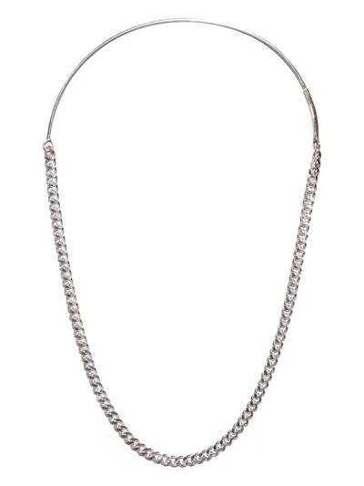 Saskia Diez Grand Chained Hoop Earring In Metallic