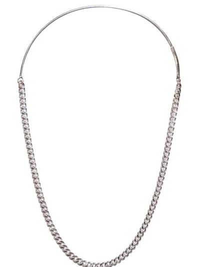 Saskia Diez Grand Chained Hoop Earring In Metallic