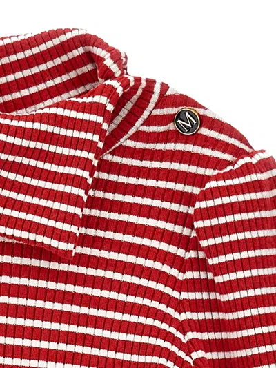 Monnalisa Striped Jumper In Gold