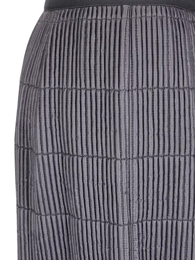 Maria Calderara Wide-leg Trousers With Textured Grid Pattern In Gray