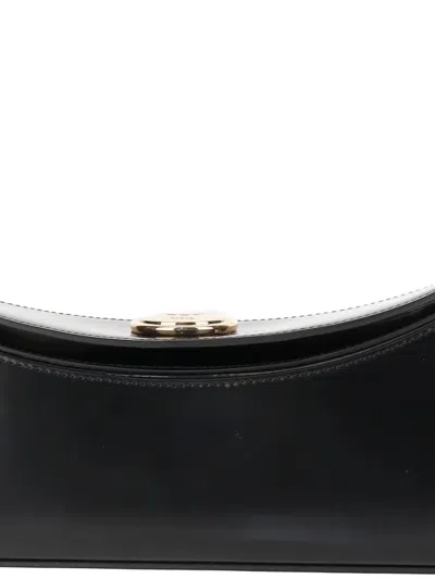 Jacquemus Leather Shoulder Bag In Black
